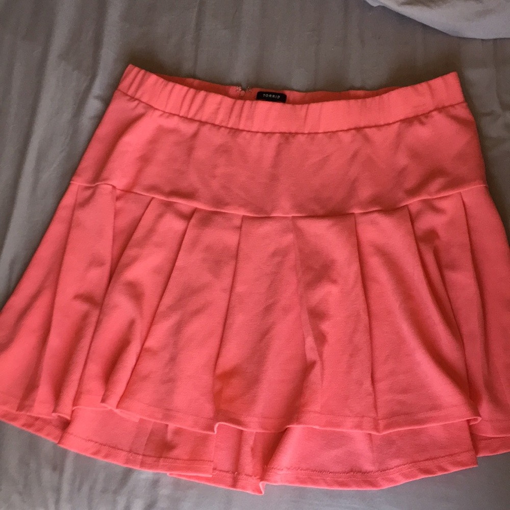 Pink Pleated Skirt from Torrid